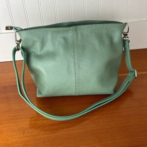 Genuine Italian Pebbled Leather Borse in Pelle Handbag NWOT